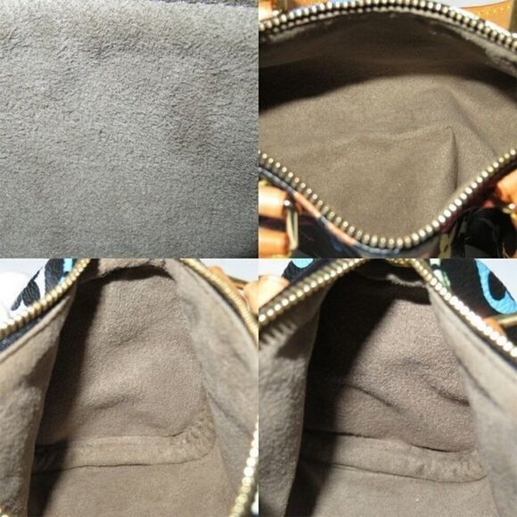 Authentic Louis Vuitton Multicolor Mini Speedy Monogram Nano Sac Bag HL Black - Picture 8 of 13